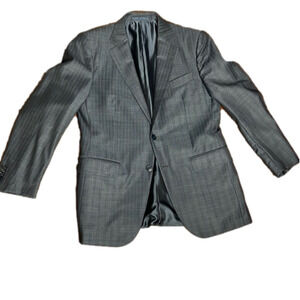 Ermenegildo Zegna Men's charcoal  check suit jacket
